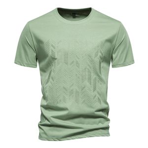 Summer Cool Cotton Blend T-shirt dla mężczyzn marki krótkiego rękawu wysokiej jakości haft męskie T koszule 240313