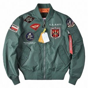 Ny Alpha Martin Spring Autumn Fi Flight Pilot Militär Tactical Jacket Men's Top Gun Cloud Casual Jacket Baseball Coat R7SS#