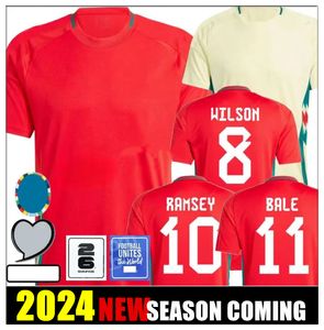 2024 2425 Wales Soccer Jerseys BALE WILSON JAMES JOHNSON ALLEN RAMSEY MOORE VOKES SMITH DAVIES AMPADU 22 23 Rodon VOKES Football Shirt BROOKS calcio