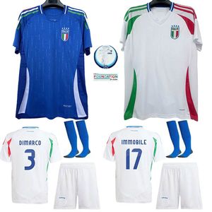 EurO 2024 ItAly Soccer Jerseys Italia VERRATTI CHIESA maglie BARELLA BONUCCI kids kit boy child pre match training jersey uniforms football top Shirt