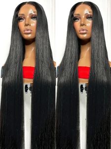 40 Inch 13x4 13x6 Lace Front Wig Brazilian Bone Straight Glueless Human Hair Wigs 250% Density 360 Full Lace Frontal Wig