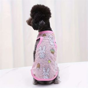 Adorable Breathable Dog Vest for All Seasons - 1pc, Lightweight & Sweat-absorbent with Lace Detail, Various Cute Prints