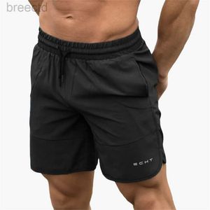 Shorts masculinos shorts masculinos New Mens Gym Fitness shorts soltos atletas de fitness verão secagem rápida shorts frios calças esportivas de lazer de lazer de lazer 24325