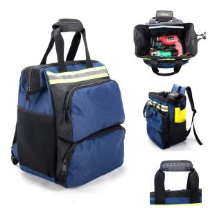 GereedSchapstassen Ny elektriker Special Shoulder Tool Bag Multifunktionell underhåll Installation Portable Canvas Tjock Wearresistent Ryggsäck