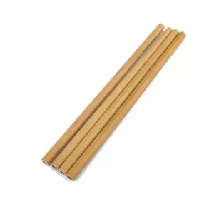 Cor reutilizável bom amarelo amarelo 20 cm de bambu canudos de bambu ecológico de palha natural artesanal