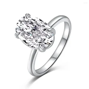 Cluster Rings Karloch Ins Style Wedding High Luxury Oval 8A Series Women's Ring Fashion High-End mångsidiga designtillbehör