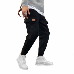 2024 Men Hiking Cargo Pants Relaxed Fit Drawstring Elastic Waist Joggers Sweatpants Sports Athletic Trousers With Pockets q2sG#