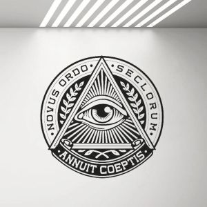 Stickers All Seeing Eye Vinyl Sticker Pyramid Eye Wall Decal Illuminati Sign Decals Wall Vinyl Home Decor Living Room Bedroom Mural G381