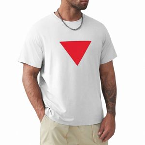 逆赤三角形Tシャツ夏のトップ半袖ティーメンズTシャツG5GA＃