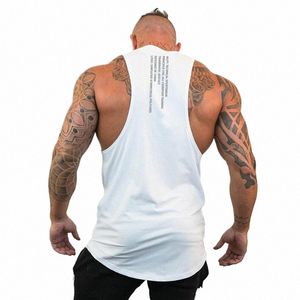 brand Casual Fi Clothing Bodybuilding Cott Gym Tank Tops Men Sleevel Undershirt Fitn Stringer Muscle Workout Vest B8rq#