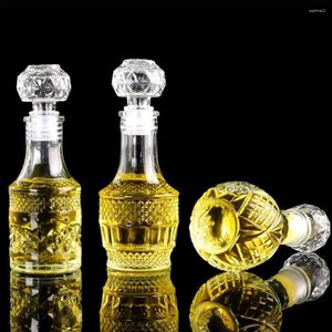 Wine Glasses 1Pc 50ml Transparent Small Empty Spirit Whisky Bottle Mini Glass Alcohol Liquor Bottles With Screw Cap Whiskey Decanter