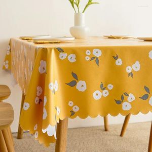 Table Cloth Small Fresh Garden Pvc Rectangular Tablecloth Waterproof Oil Free Ins Wind