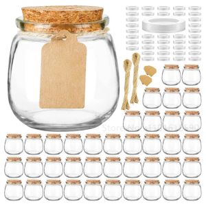 Jars 3/6/12PCS 200ml Empty Candle Jars for Making 7oz Small Glass with Cork Lids Honey PE Lids Wedding Favor DIY Gift Baby Shower