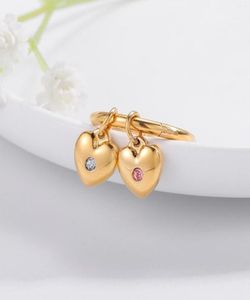 Hoop Earrings Hip Hop Jewelry Customize Love Birthstone Retro Round Stainless Steel Individual Women Personalise Fashion Heart Dai5555717