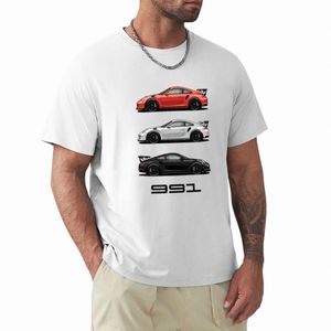 New Classics 991 GT3 RS Trio T-shirt Anpassad T-shirt överdimensionerad t-shirt T-skjortor män B9fw#
