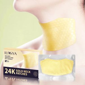 Neck Ilisya24K Gold Neck Patches DiProtein Collagen Smooth Fiturizing Light Fine Line Antiaging fuktgivande hudvårdsprodukter