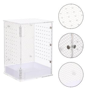 Kits Reptile Pet Terrarium Insect Feeding Container Reptiles Enclosure Lizard Toys Mantis Acrylic Breeding Case Snail