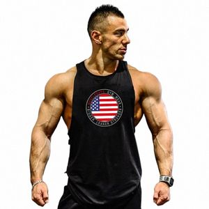 brand Clothing Gym Vest Bodybuilding Tank Top Men Fitn Wear Singlet Sleevel Shirt Solid Cott Muscle Undershirt O29V#