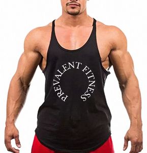 customized Logo Gym Tank Top Men Cott Sleevel Tanktops Bodybuilding Clothing Sports Undershirt Fitn Stringers Vest i5BA#