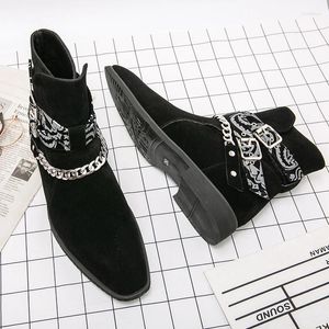 Boots Men Fashion Vintage Short Party Wedding Casual Classics Ankle Retro Lace Up Faux Suede Leather