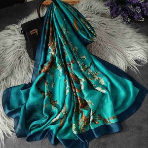 Bandanas Durag Schals 2021 Luxus Marke Frauen Schal Sommer Seidenschals Schal Dame Wrap Weiche Weibliche Echarpe Designer Strand Bandana Foulard Schalldämpfer Y240325