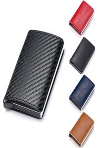 Karbon fiber deri cüzdan Men039s Sihirli Trifold Pu UltraThin Fashion Business Casual Calletmini Kart Tutucu Kadın Cüzdanları5717055