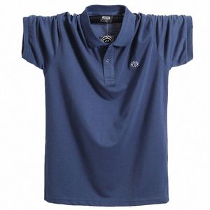 Sommer Männer Polo-Shirt Marke Kleidung Reine Cott Männer Busin Casual Männlich Polo-Shirt Kurzarm Atmungsaktive Weiche Polo-Shirt 5XL D6tI #