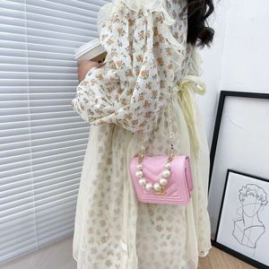 어깨 가방 디자이너 히트 브랜드 소녀 한국 어린이 새로운 지갑 베이비 패션 소형 향수 진주 액세서리 핸드백