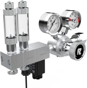 Utrustning Ny akvarium med dubbla steg CO2 -regulator justerbart utgångstryck med DC -magnetventil och integrerad nålventil med hög precision