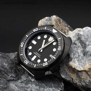 Wristwatches Black diving men equipped with NH35 automatic mechanical stainless steel 200M waterproof turtle Abalon suitable for Skx6105C24410