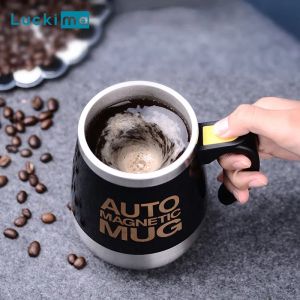 Verktyg Nya automatiska självrörande magnetiska mugg 304 Rostfritt stål Kaffemjölk Mixing Cup Creative Blender Smart Mixer Thermal Cups