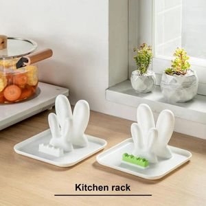 Orelhas de armazenamento de cozinha pote capa rack design tampa titular estável resistente ao calor organizador dobrável para