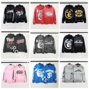 Hellstar Hoodie Designer Hoodies Sweatshirts Portrait High Street Tide Hip Hop Thickened Athleisure Hand Painted Pockets Womens Sweaters Hoody HoodysAQ9PAQ9P