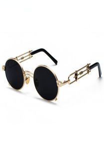 Sonnenbrille Mode-Stil Metall Runde Steampunk Männer Retro Vintage Gothic Steam Punk Sonnenbrille für Frauen Sommer 2022Sunglasses8348265