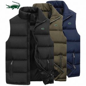 2024 Men's Tank Top Jacket Warm Sleevel Jacket Winter Waterproof Zipper Coat Autumn Stand up Collar Tank Top Brand Clothing U5Zf#