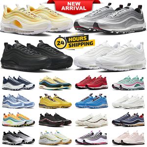 Nike Air Max Männer Frauen 97 Laufschuhe Triple Black Sean Wotherspoon Silver Bullet Red Leopard Bred Reflective Mens Trainer