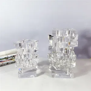 Vases Minimalist Crystal Vase Ornaments Home Living Room Floral Ware Soft Decorations Transparent Flower Arrangements