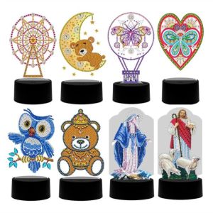 Stitch Diamond Painting Light DIY Drill Lamp Special Shape LED Diamond Embroidery Mosaic Kit Needlework Craft Home Decoration