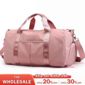 Treinamento Fitness Sports Gym Yoga Bag separado para bagagem seca molhada com bolsa de Duffel de viagem de compartimento de sapatos independente