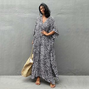 SARONGS WEHELLO WOMENS BEACH COVER 수영복 표범 Kaftan Kimono 수영복 코너 여름 드레스 해변 정장 세트 드롭쉽 24325