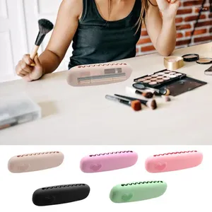 Scatole portaoggetti Borsa per pennelli da trucco da viaggio in silicone a forma di cuore 3D Porta cosmetici portatile per pennelli grandi Articoli da toeletta per cosmetici Tour