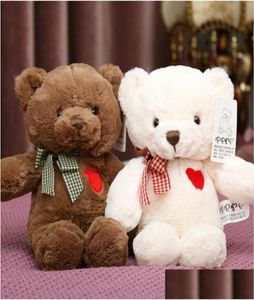 Gefüllte Plüschtiere 35 cm 50 cm schöne Teddybären Spielzeug süße Bären mit Herz Puppe Mädchen Valentinstag Geschenk Kinder Baby Weihnachten Brin1177122