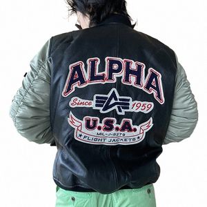 AH138 ROCK kan rulla US Air Force Flight Pilot äkta getläder Rider Jacket Family Kid Clothing Parent S DR 43AO#