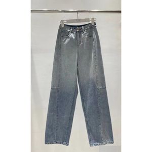 Jeans da donna 2024 Bottoni larghi dritti azzurri Designer Pantaloni in denim 31721 Drop Delivery Abbigliamento Abbigliamento Oteou