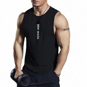 new summer Bodybuilding Tank Tops Men Gym Workout Fitn sleevel shirt Male Undershirt quick-drying Casual Sports Vest e2Ze#