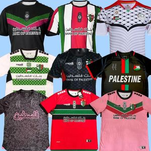 2024 2025 Maglia da calcio Palestina casa lontano nero bianco 24 25 CD Palestino nome personalizzato numero maglia da calcio donna