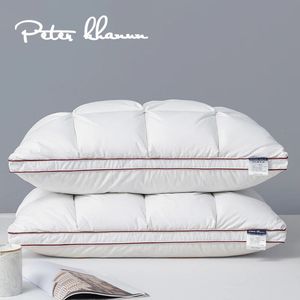 Peter Khanun 3D Bread White Goose Down Feather Pillows for Sleeping Neck Protection Bed Pillows 100% Cotton Cover King Queen 1pc 240309