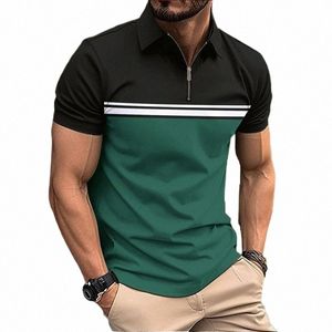 Polo maschile a manica corta Summer Casual Cash's Men's Clothing Fi 3D Stampato con cerniera stampicata con cerniera maschere da uomo da uomo I331#