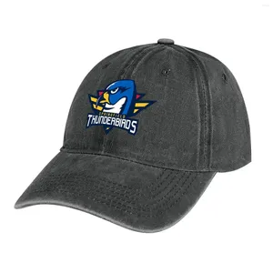 Berets Thunderbirds-Logo Cowboy Hat Thermal Visor Ball Cap Bobble Designer Homem Mulheres