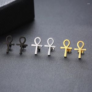 Stud Earrings ANKH Wholesale CROSS STAINLESS STEEL POST KEY OF LIFE THE NILE OR CRUX ANSATA SYMBOL EGYPTIAN